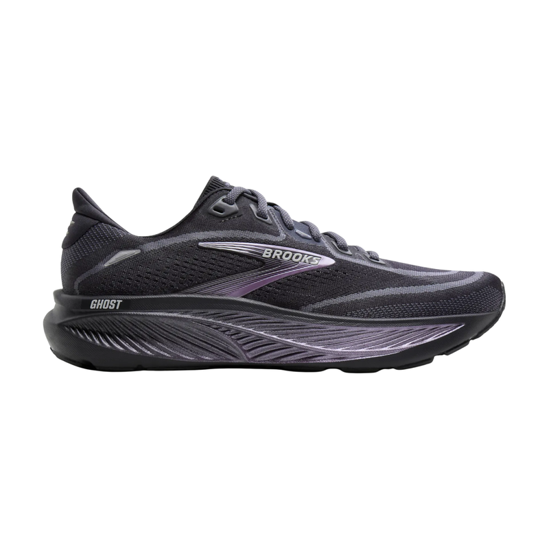 Brooks Women's Ghost 18 Running Shoes - Ebony/Folkstone/Metallic