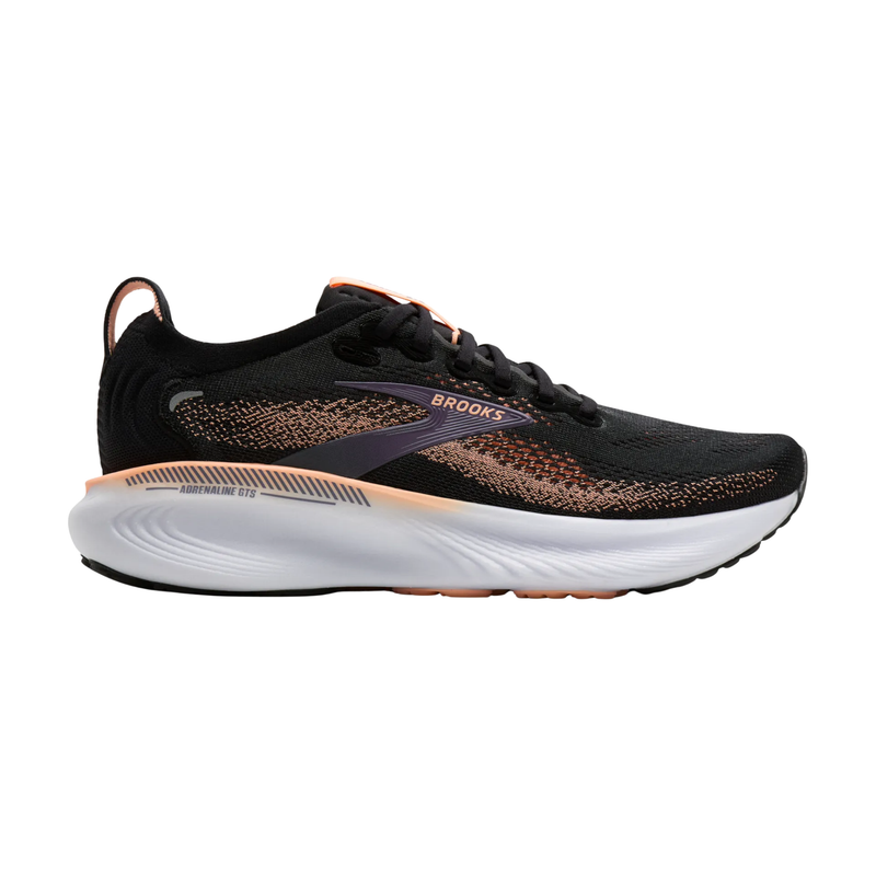 Brooks Women's Adrenaline GTS 25 Running Shoes - Black/Peach/Mulled Grape