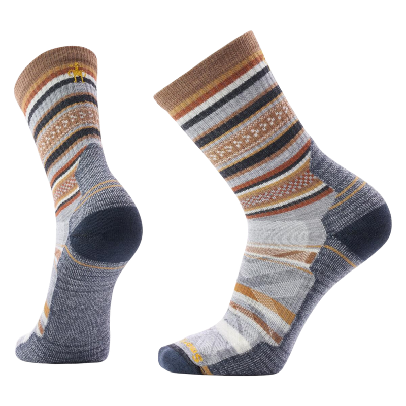 Smartwool Men's Hike Light Cushion Panorama Crew Socks - Light Gray