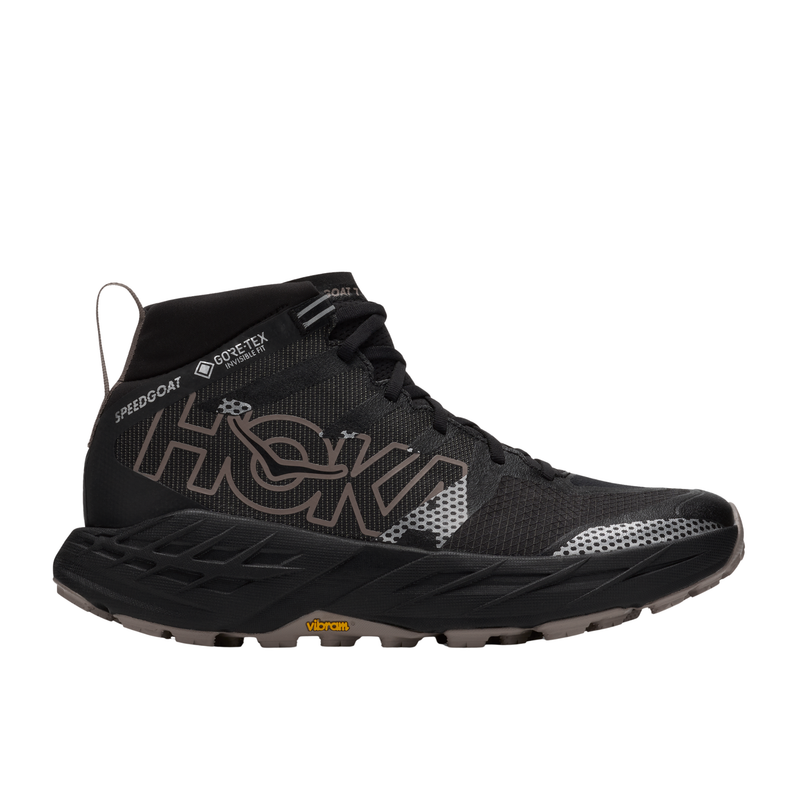 HOKA Men's Speedgoat 7 GTX Hiking Shoes - Black/Pebble Grey