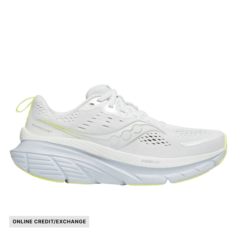 Saucony Women's Guide 18 Running Shoes - White/ Ice Melt