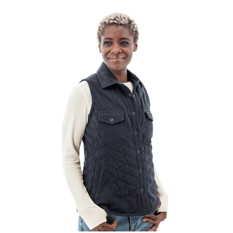 Old Ranch Women's Hadlee Fleece Vest - Dark Navy