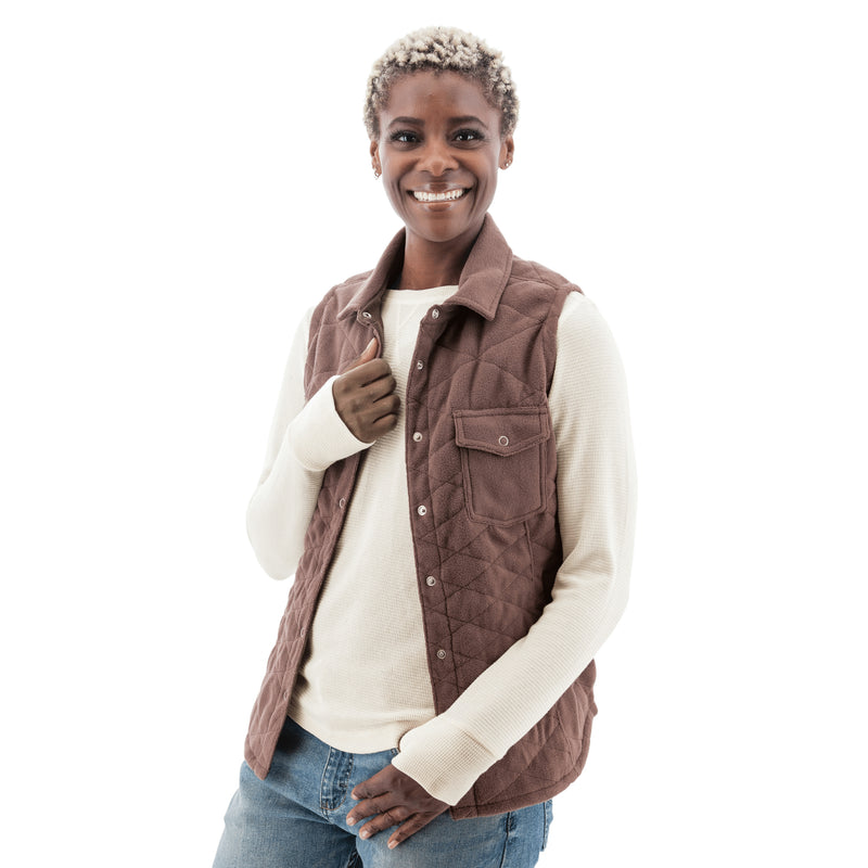 Old Ranch Women's Hadlee Fleece Vest - Sable