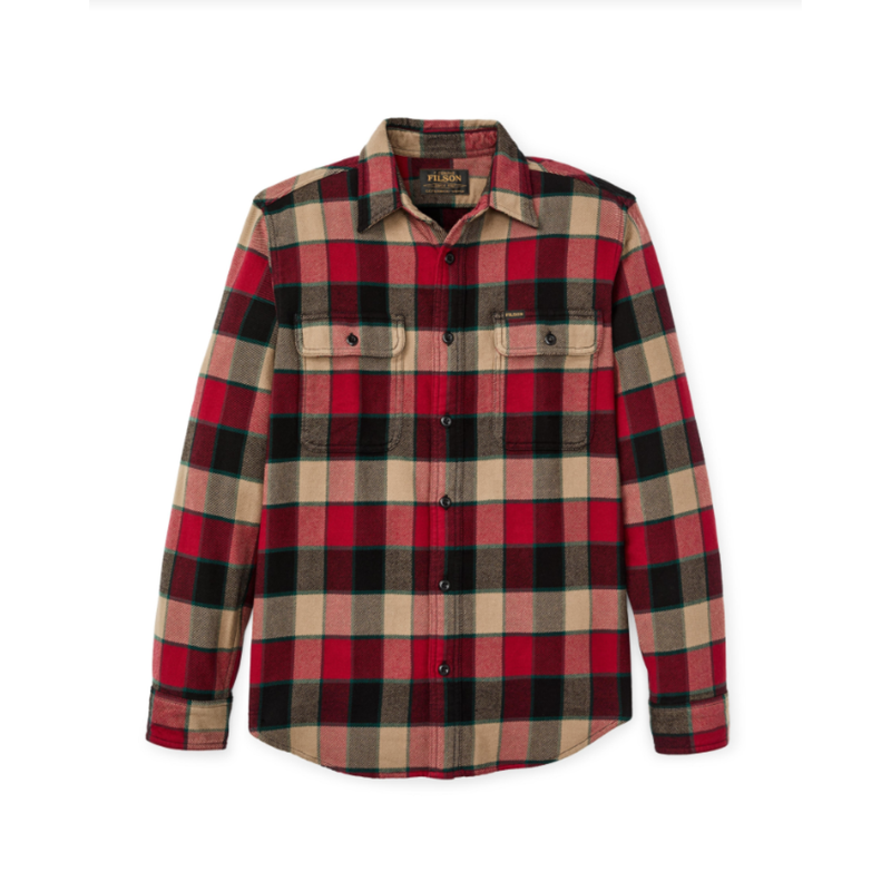 Filson Men's Alaskan Guide Shirt - Red/Cream Plaid
