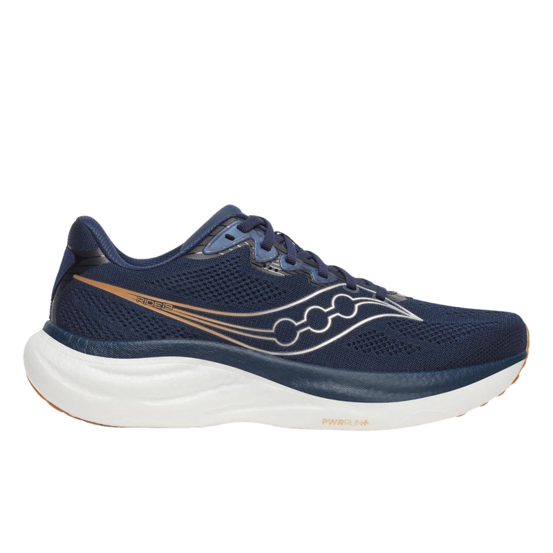 Saucony Men's Ride 19 Running Shoes - Navy/Gum