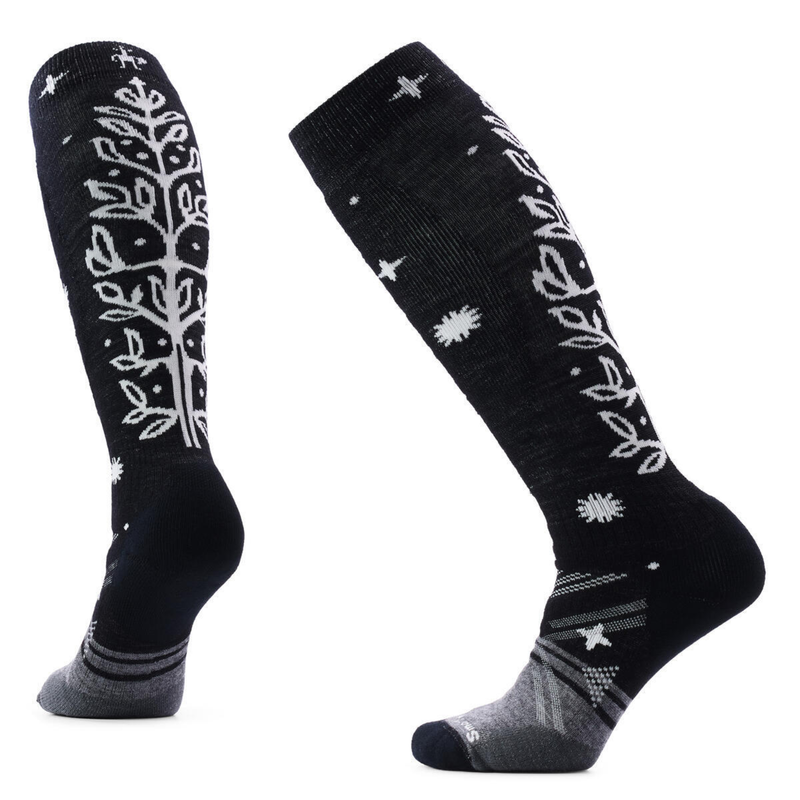 Smartwool Women's Ski Full Cushion Ice Blossom OTC Socks - Black