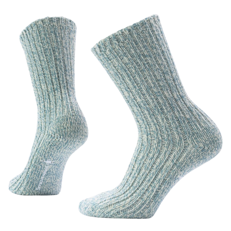 Smartwool Women's Everyday Cozy Heritage Rib Crew Socks - Dusty Teal