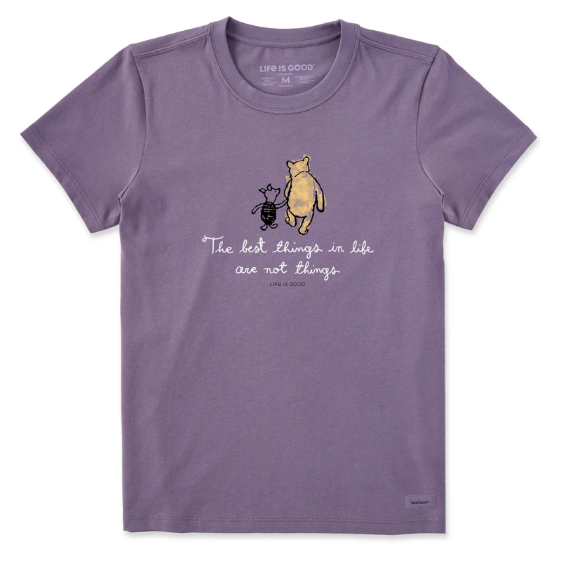 Life Is Good Women's Winnie Best Things Short Sleeve Tee - Dusk Purple