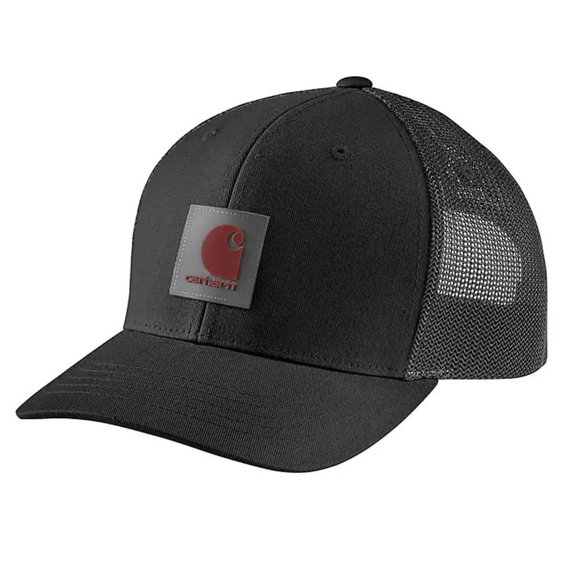 Carhartt Rugged Flex Twill Mesh Back Logo Patch Cap - Black