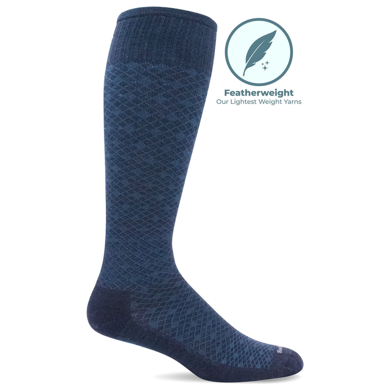 SockWell Men's Lifestyle Compression Featherweight Socks - Navy