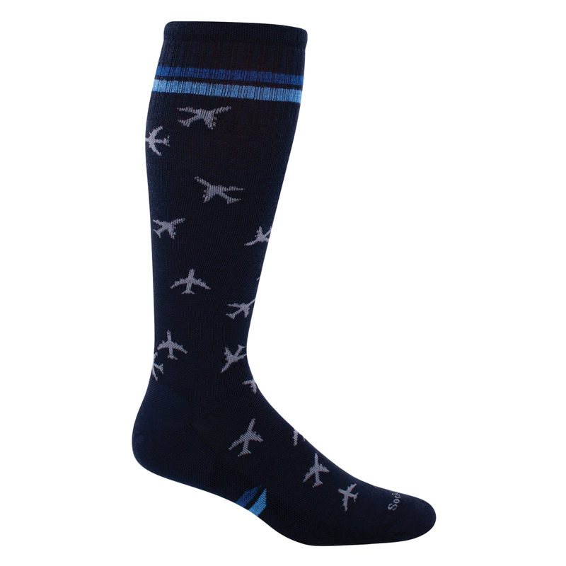 SockWell Men's Lifestyle Compression In Flight Socks - Navy