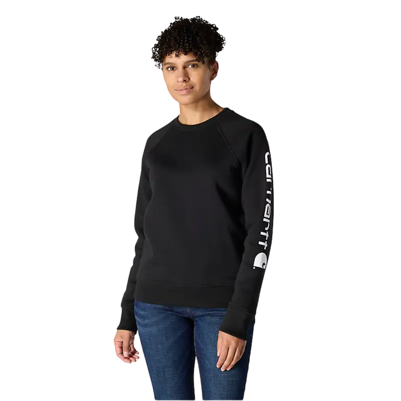 Carhartt Women's Relaxed Fit Graphic Crewneck Sweatshirt - Black