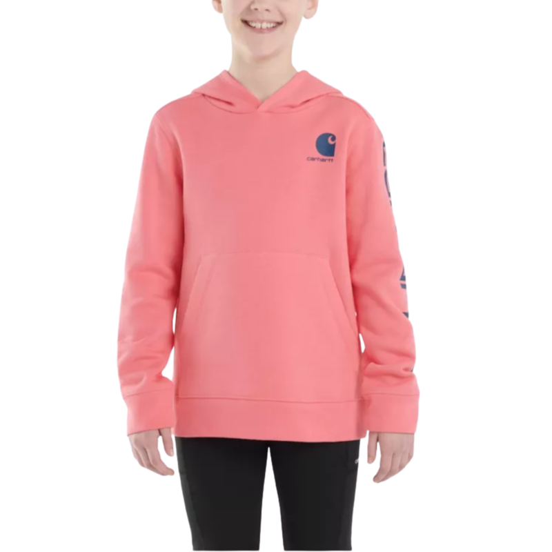 Carhartt Girls' Long Sleeve Graphic Sweatshirt - Med Pink