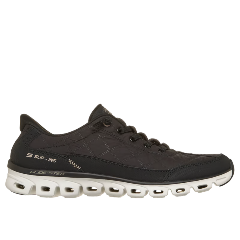 Skechers Women's Slip In Glide Step Cozy Shoes - Black/Natural