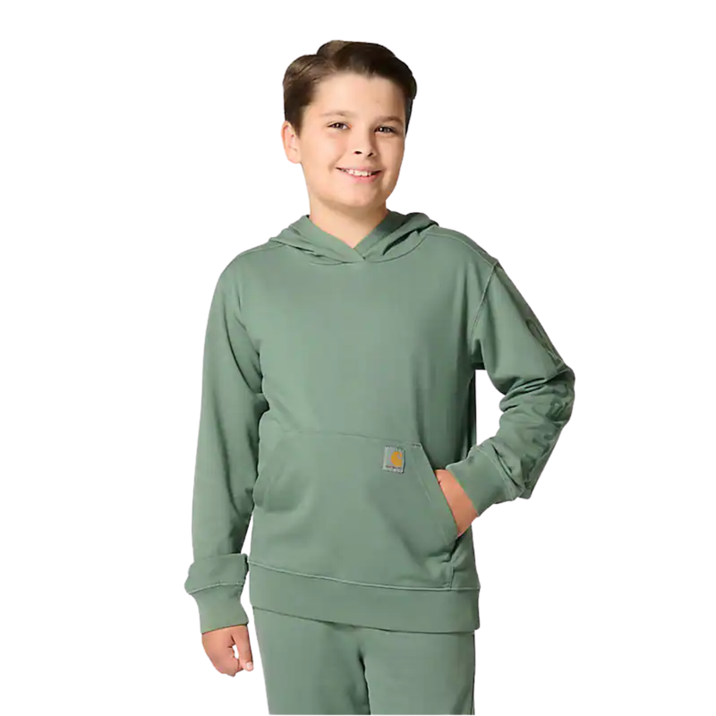 Carhartt Boys' Long Sleeve Garment Dye Sweatshirt - Vintage Green
