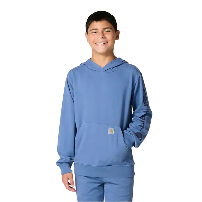 Carhartt Boys' Long Sleeve Garment Dye Sweatshirt - Marlin Heather