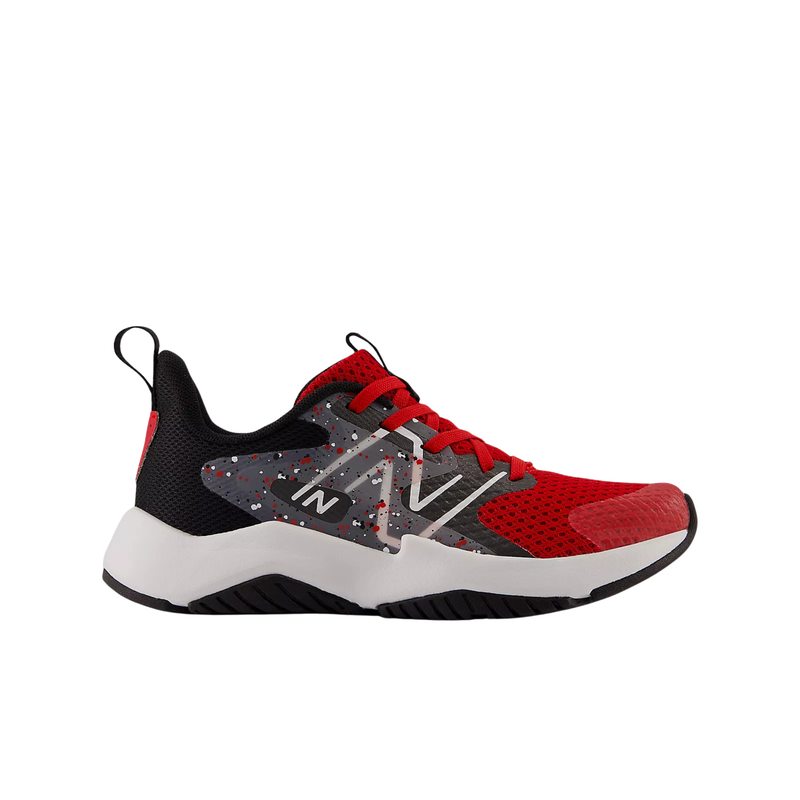 New Balance Little Kids' Rave Run v2 Shoes - Team Red With Black and Black Cement