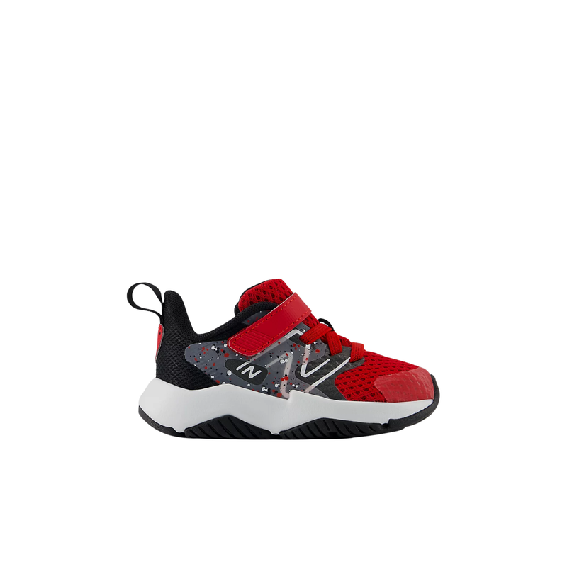 New Balance Toddlers Rave Run v2 Bungee Lace With Top Strap Shoes - Team Red With Black and Black Cement