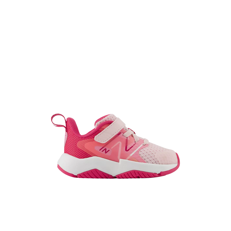 New Balance Toddlers Rave Run v2 Bungee Lace With Top Strap Shoes - Rose Sugar With Carnival Pink And Signal Pink