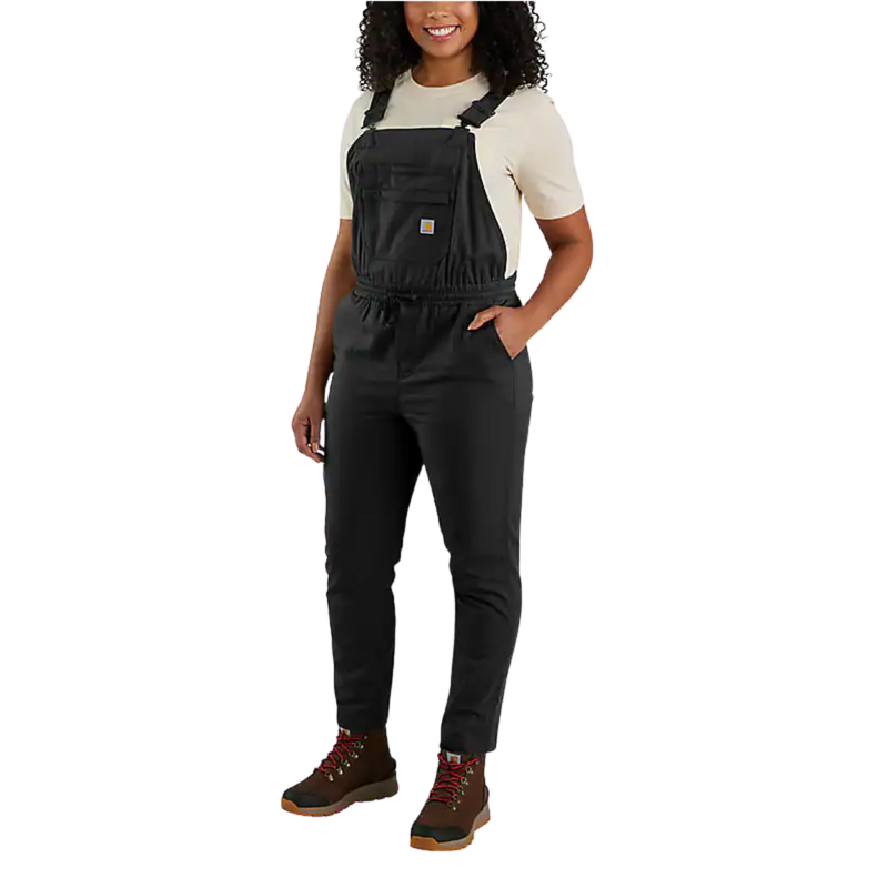 Carhartt Women's Relaxed Fit Ripstop Bib Overall - Black