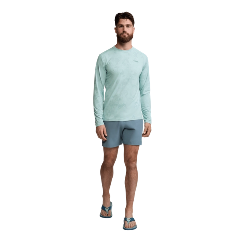 Sitka Men's Radiant LS Crew - Saltwater Blue Camo
