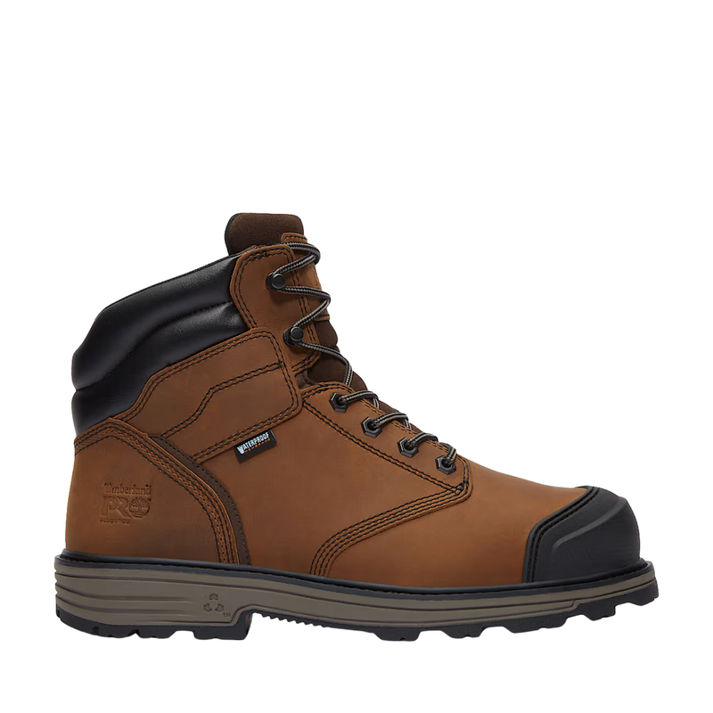 Timberland Pro Men's Titan Tasker 6 Inch Alloy Toe Waterproof With Toe Bumper Work Boots - Light Brown