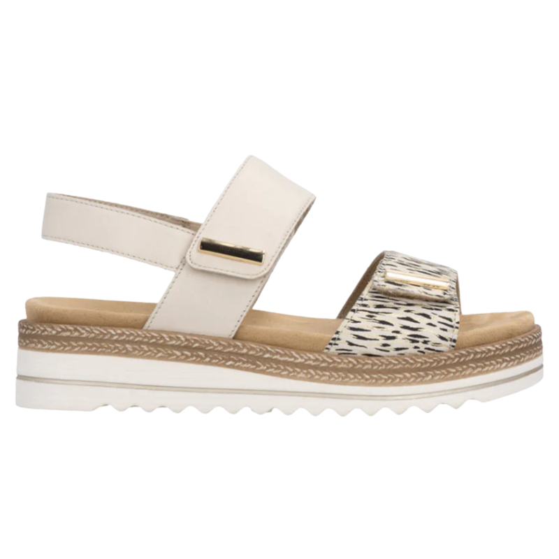 Rieker Women's Jocelyn Sandals - Beige/Gold/Porzellan