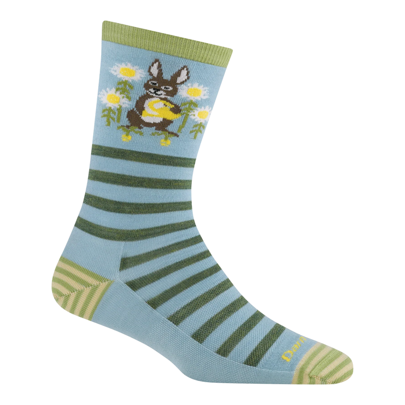 Darn Tough Vermont Women's Lightweight Lifestyle Animal Haus Crew - Bunny Blue