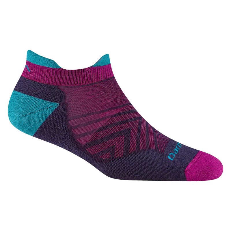 Darn Tough Vermont Women's Run No Show Tab Ultra Lightweight Sock - Blackberry