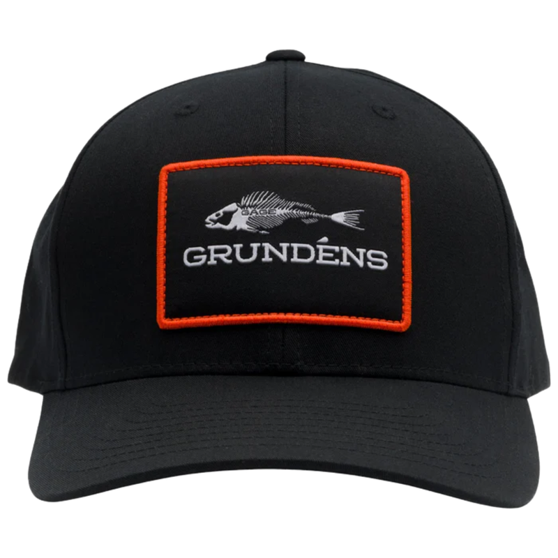 Grundens Fishbones Trucker 312 Hat - Black/Charcoal