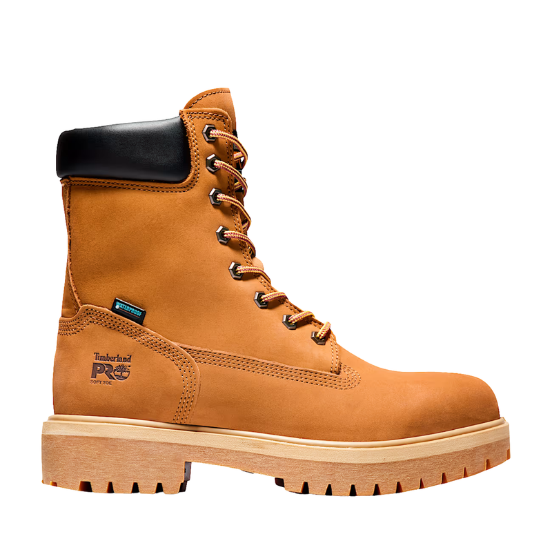 Timberland Pro Men's 8 Inch Direct Attached Soft Toe Work Boots - Wheat Nubuck