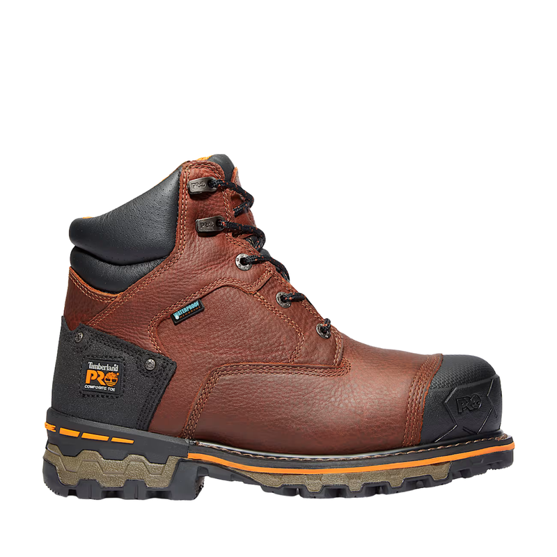 Timberland Pro Men's 6 Inch Boondock Composite Toe Insulated Waterproof Work Boots - Brown Tumbled