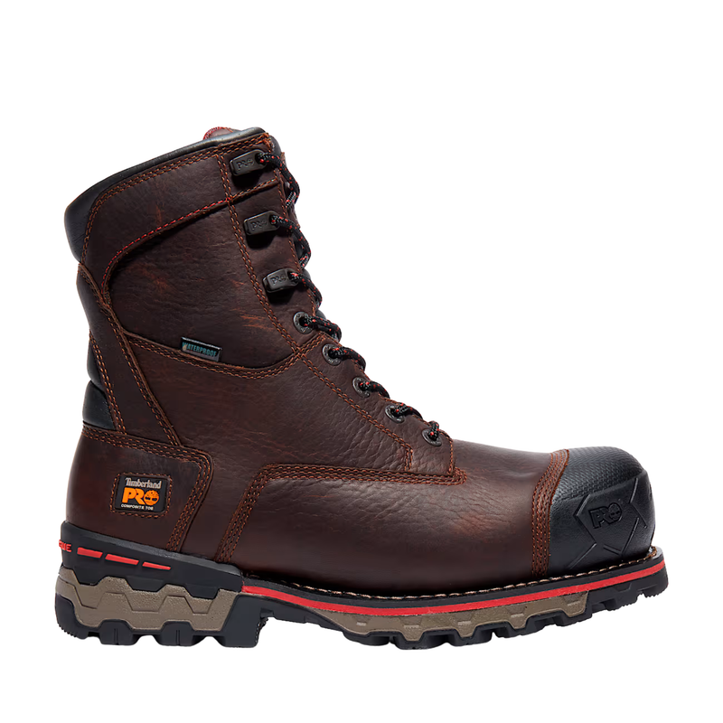 Timberland Pro Men's 8 Inch Boondock Composite Toe Waterproof Work Boot - Brown
