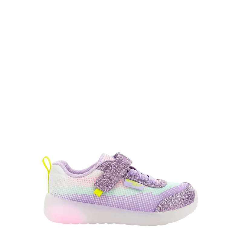Western Chief Kids' Lighted Flash Feet Sneaker - White/Purple