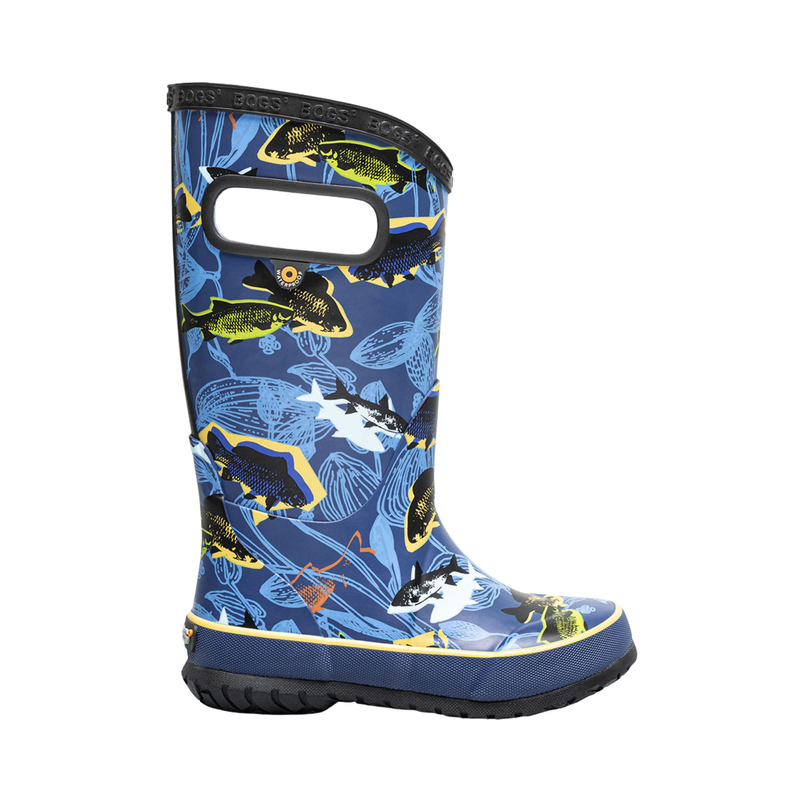 Bogs Kids' Rainbow Fish Rain Boots - Navy Multi