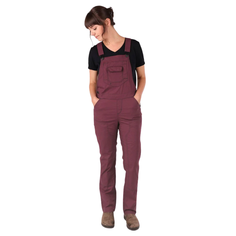 Dovetail Women's Freshly Ripstop Overalls - Elderberry Maroon