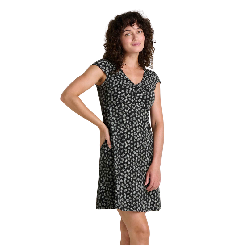 Toad & Co Women's Rosemarie Dress - Black and Salt Print