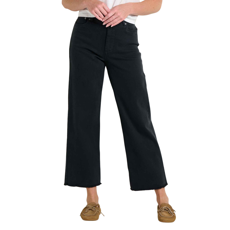 Toad & Co Women's Balsam Seeded Cutoff Pant - Washed Black
