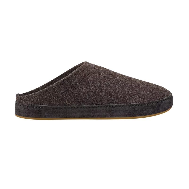 Olukai Men's Hamani Hulu Wool Mule Slippers - Dark Java