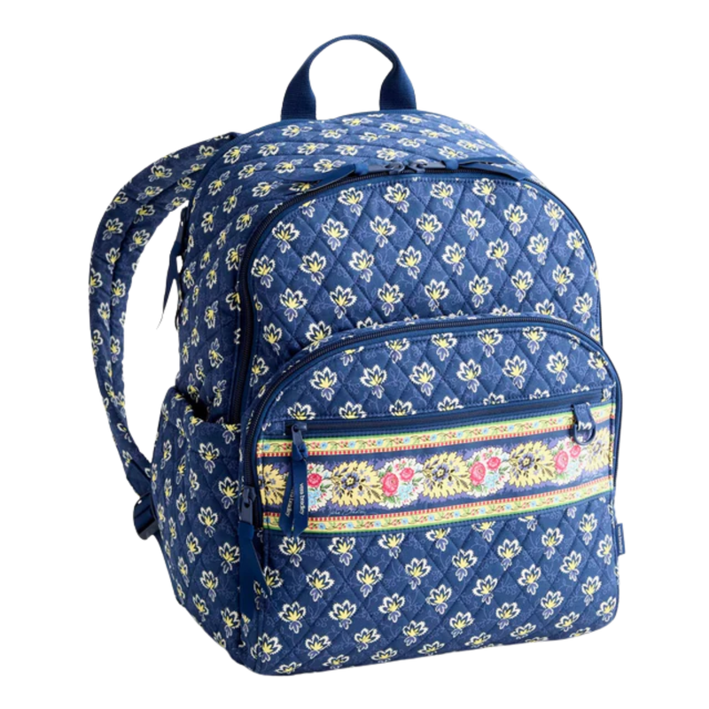 Vera Bradley Bancroft Backpack - Maison Blue In Premium Cotton