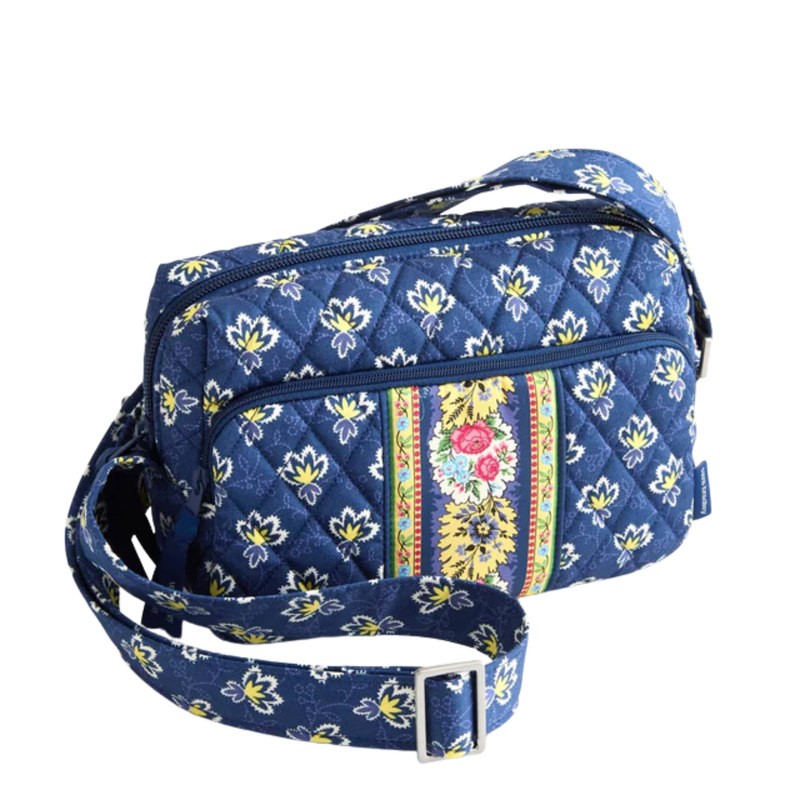 Vera Bradley Becker Camera Crossbody Bag - Maison Blue In Premium Cotton