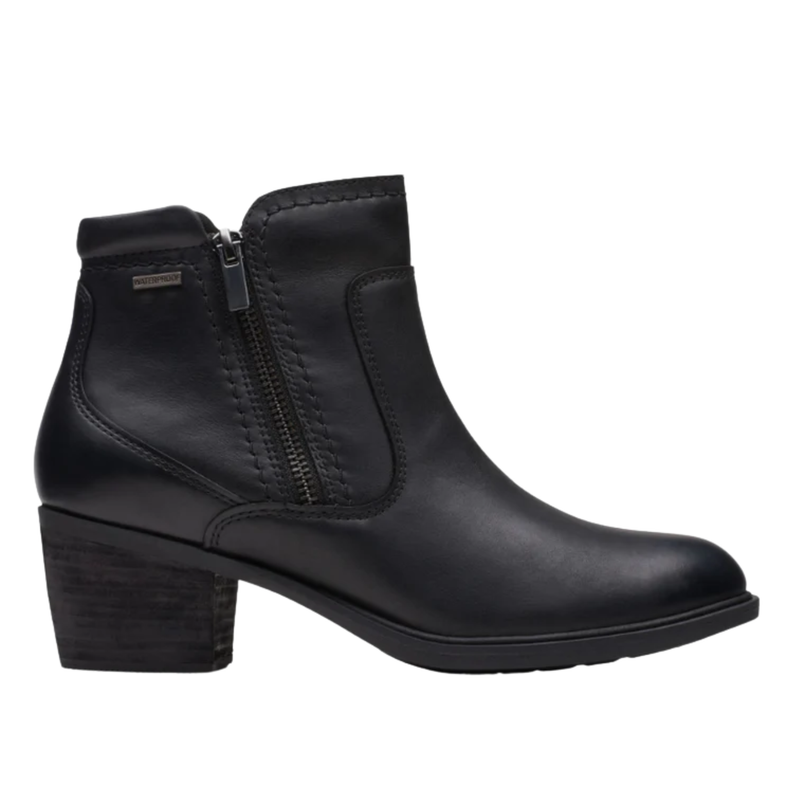 Clarks Women's Neva Zip Waterproof Boots - Black
