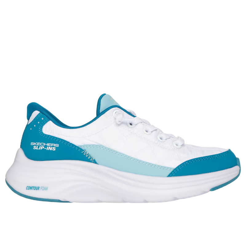 Skechers Kids' Contour Foam Shoes - White Turquoise