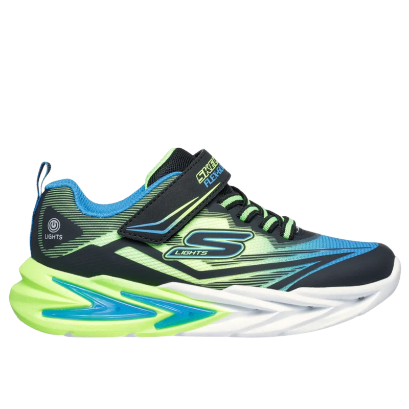 Skechers Kids' Flex Glow Shoes - Black/Lime