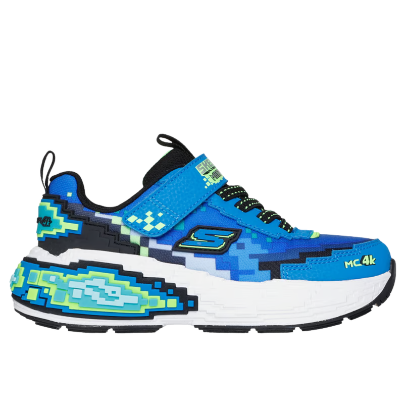 Skechers Kids' Mega Craft 4K Shoes - Blue/Lime
