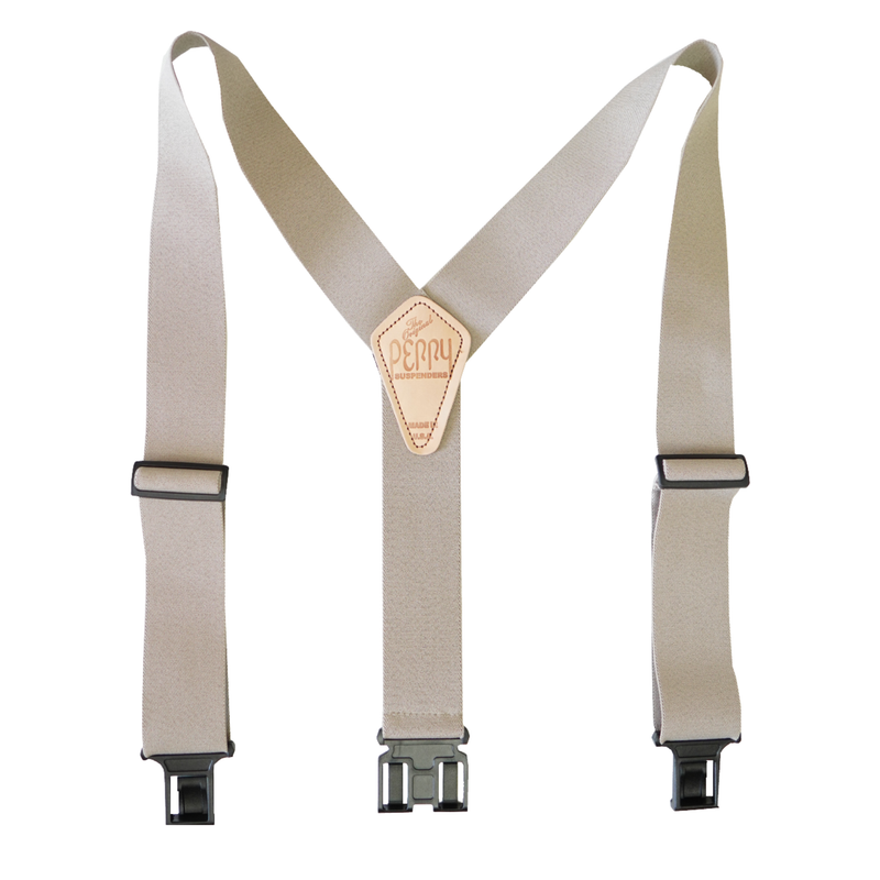 Perry 2 Inch Clip On Suspenders - Tan