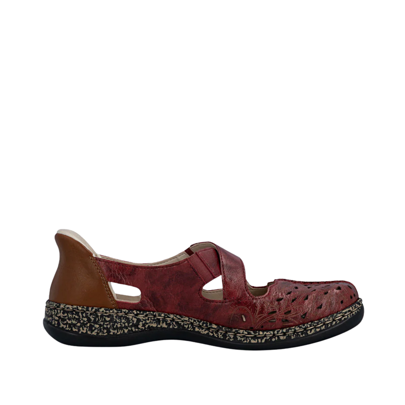 Rieker Women's Daisy 52 Shoes - Red/Cayenne