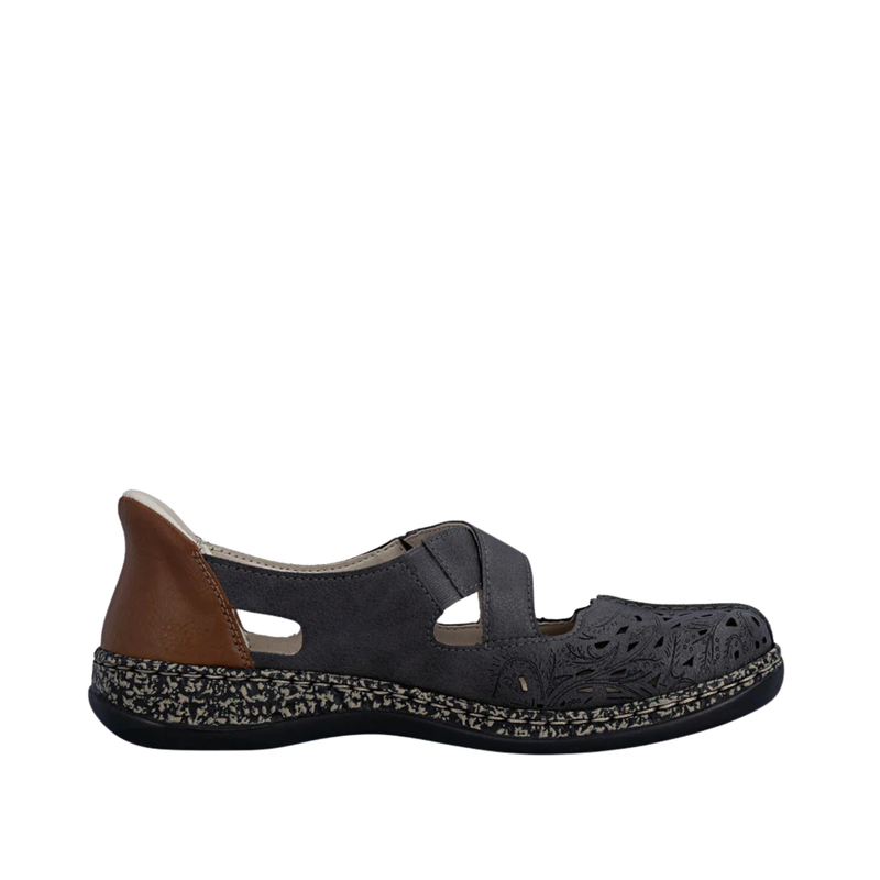 Rieker Women's Daisy 52 Shoes - Basalt/Cayenne