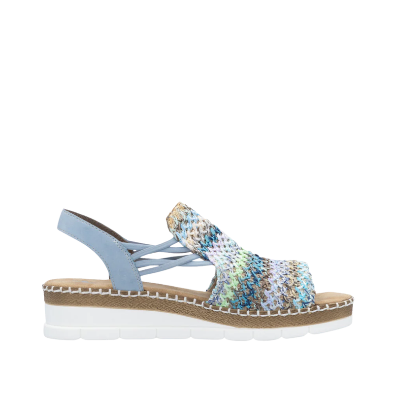 Rieker Women's Regina 41 Sandals - Blau multi/Aqua