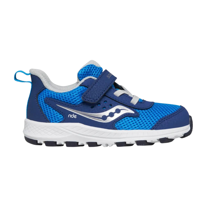 Saucony Little Kids' Ride JR Shoes - Blue/Silver